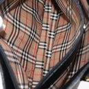 Burberrys Nova Check Tote Bag Leather Black Gold Auth bs30209-21