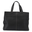 Burberrys Nova Check Tote Bag Leather Black Gold Auth bs30209-2