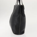 Burberrys Nova Check Tote Bag Leather Black Gold Auth bs30209-4