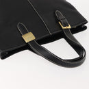 Burberrys Nova Check Tote Bag Leather Black Gold Auth bs30209-6