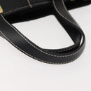 Burberrys Nova Check Tote Bag Leather Black Gold Auth bs30209-7