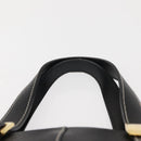 Burberrys Nova Check Tote Bag Leather Black Gold Auth bs30209-8
