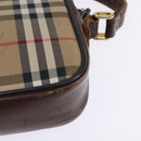 Burberrys Nova Check Shoulder Bag Leather Beige Gold Auth bs30210-16