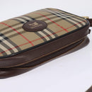 Burberrys Nova Check Shoulder Bag Leather Beige Gold Auth bs30210-6