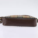 Burberrys Nova Check Shoulder Bag Leather Beige Gold Auth bs30210-5