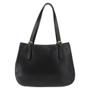 CELINE Tote Bag Leather Black Gold Auth bs30211-13