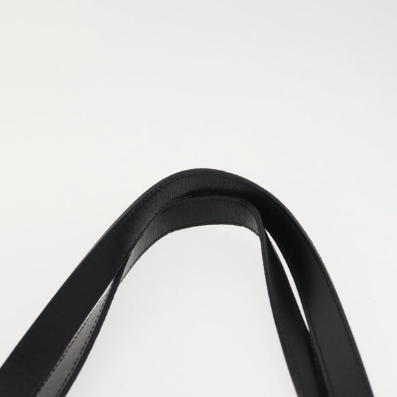 CELINE Tote Bag Leather Black Gold Auth bs30211