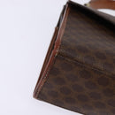 CELINE Macadam Canvas Shoulder Bag PVC Leather 2way Brown Gold Auth bs30213-16