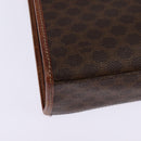 CELINE Macadam Canvas Shoulder Bag PVC Leather 2way Brown Gold Auth bs30213-18