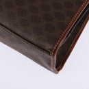 CELINE Macadam Canvas Shoulder Bag PVC Leather 2way Brown Gold Auth bs30213-9