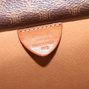 CELINE Macadam Canvas Shoulder Bag PVC Leather 2way Brown Gold Auth bs30213-12