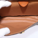 CELINE Macadam Canvas Shoulder Bag PVC Leather 2way Brown Gold Auth bs30213-11