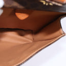 CELINE Macadam Canvas Shoulder Bag PVC Leather 2way Brown Gold Auth bs30213-19