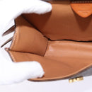 CELINE Macadam Canvas Shoulder Bag PVC Leather 2way Brown Gold Auth bs30213-20