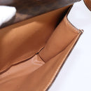 CELINE Macadam Canvas Shoulder Bag PVC Leather 2way Brown Gold Auth bs30213-22