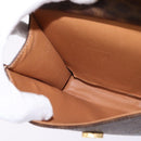 CELINE Macadam Canvas Shoulder Bag PVC Leather 2way Brown Gold Auth bs30213-23