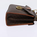 CELINE Macadam Canvas Shoulder Bag PVC Leather 2way Brown Gold Auth bs30213-4