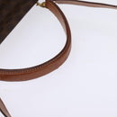 CELINE Macadam Canvas Shoulder Bag PVC Leather 2way Brown Gold Auth bs30213-7