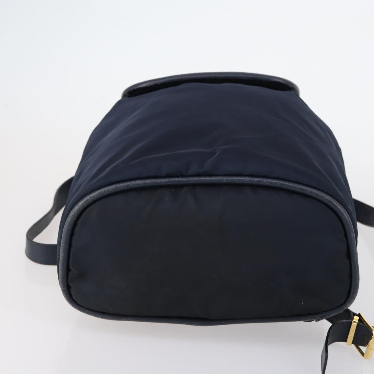 CELINE Circle Backpack Nylon Navy Gold Auth bs30214 | Brand 