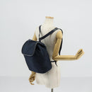 CELINE Circle Backpack Nylon Navy Gold Auth bs30214-24