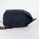 CELINE Circle Backpack Nylon Navy Gold Auth bs30214-3