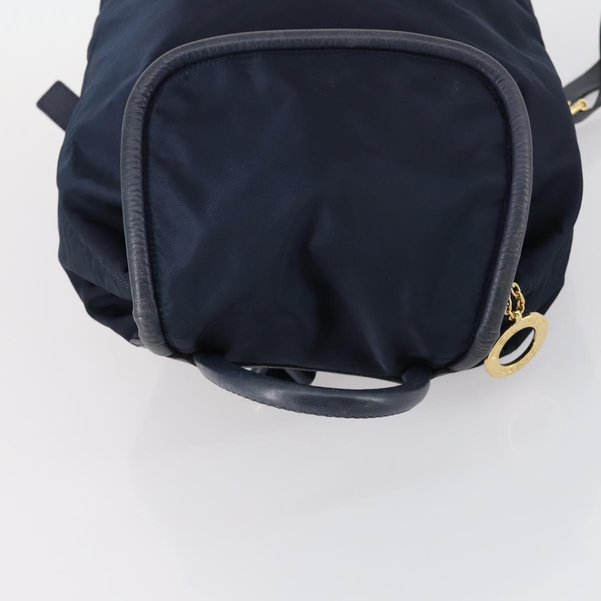 CELINE Circle Backpack Nylon Navy Gold Auth bs30214 CELINE Circle Backpack Nylon Navy Gold Auth bs30214 | Brand  main image 3