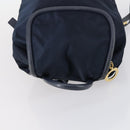 CELINE Circle Backpack Nylon Navy Gold Auth bs30214-6