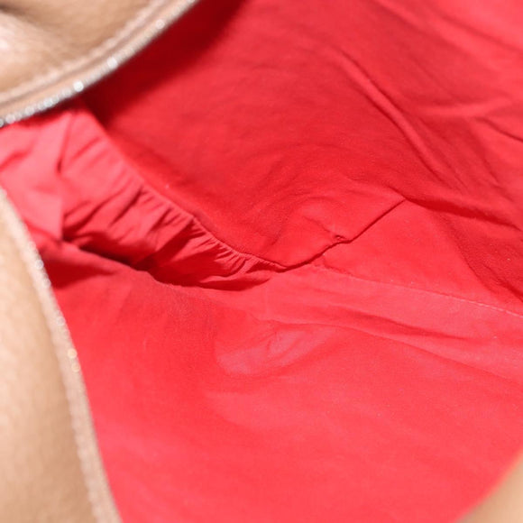 BOTTEGA VENETA Shoulder Bag Punching leather Brown Gold Auth bs30220