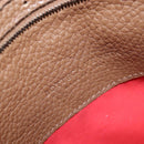 BOTTEGA VENETA Schoudertas Gestanst leer Bruin Goud Auth bs30220-20