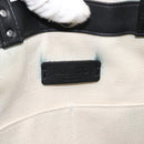 VALENTINO Studs Tote Bag Canvas White Silver Auth bs30222-10