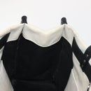 VALENTINO Studs Tote Bag Canvas White Silver Auth bs30222-18