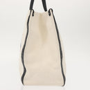 VALENTINO Studs Tote Bag Canvas White Silver Auth bs30222-3