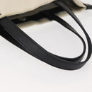 VALENTINO Studs Tote Bag Canvas White Silver Auth bs30222-7