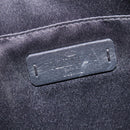 VALENTINO Clutch Bag Leather Black Silver Auth bs30223-9