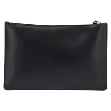 VALENTINO Clutch Bag Leather Black Silver Auth bs30223 - 0