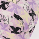 Miu Miu Madras Cat Drawstring Pouch Canvas Pink Silver Auth bs30224-16