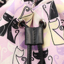 Miu Miu Madras Cat Drawstring Pouch Canvas Pink Silver Auth bs30224-9