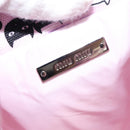 Miu Miu Madras Cat Drawstring Pouch Canvas Pink Silver Auth bs30224-11