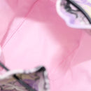 Miu Miu Madras Cat Drawstring Pouch Canvas Pink Silver Auth bs30224-12