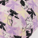 Miu Miu Madras Cat Drawstring Pouch Canvas Pink Silver Auth bs30224-14