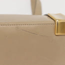 CELINE Shoulder Bag Leather Beige Gold Auth bs30225-6