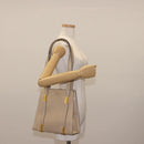 CELINE Shoulder Bag Leather Beige Gold Auth bs30225-21