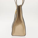 CELINE Shoulder Bag Leather Beige Gold Auth bs30225-3