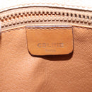 CELINE Macadam Canvas Shoulder Bag PVC Leather White Gold Auth bs30227-18