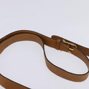 CELINE Macadam Canvas Shoulder Bag PVC Leather White Gold Auth bs30227-14