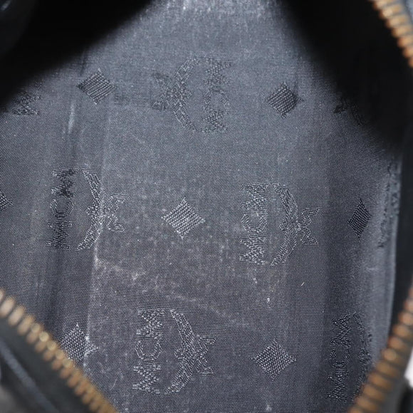 MCM Vicetos Logogram Mini Hand Bag PVC Leather Black Gold Auth bs30228