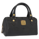 MCM Vicetos Logogram Mini Hand Bag PVC Leather Black Gold Auth bs30228-1