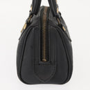 MCM Vicetos Logogram Mini Hand Bag PVC Leather Black Gold Auth bs30228-3