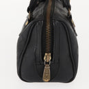 MCM Vicetos Logogram Mini Hand Bag PVC Leather Black Gold Auth bs30228-4