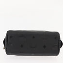 MCM Vicetos Logogram Mini Hand Bag PVC Leather Black Gold Auth bs30228-5